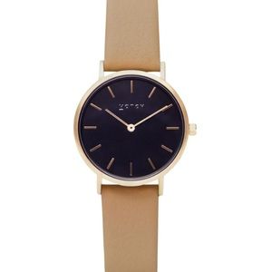 Immaculate Vegan Votch Petite Watch, Gold + Black Dial | Tan Vegan Leather Strap